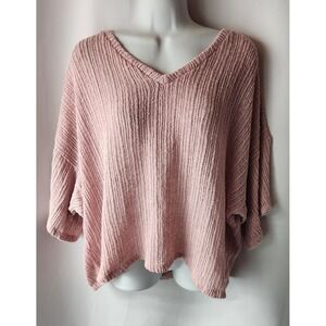 Womens Cherish Pink‎ Sweater L V Neck